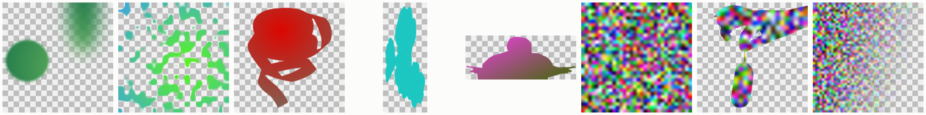 Examples of the synthetic gradient images